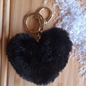 Porte-clé "Coeur noir"
