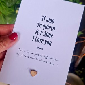 Carte "je t' aime"